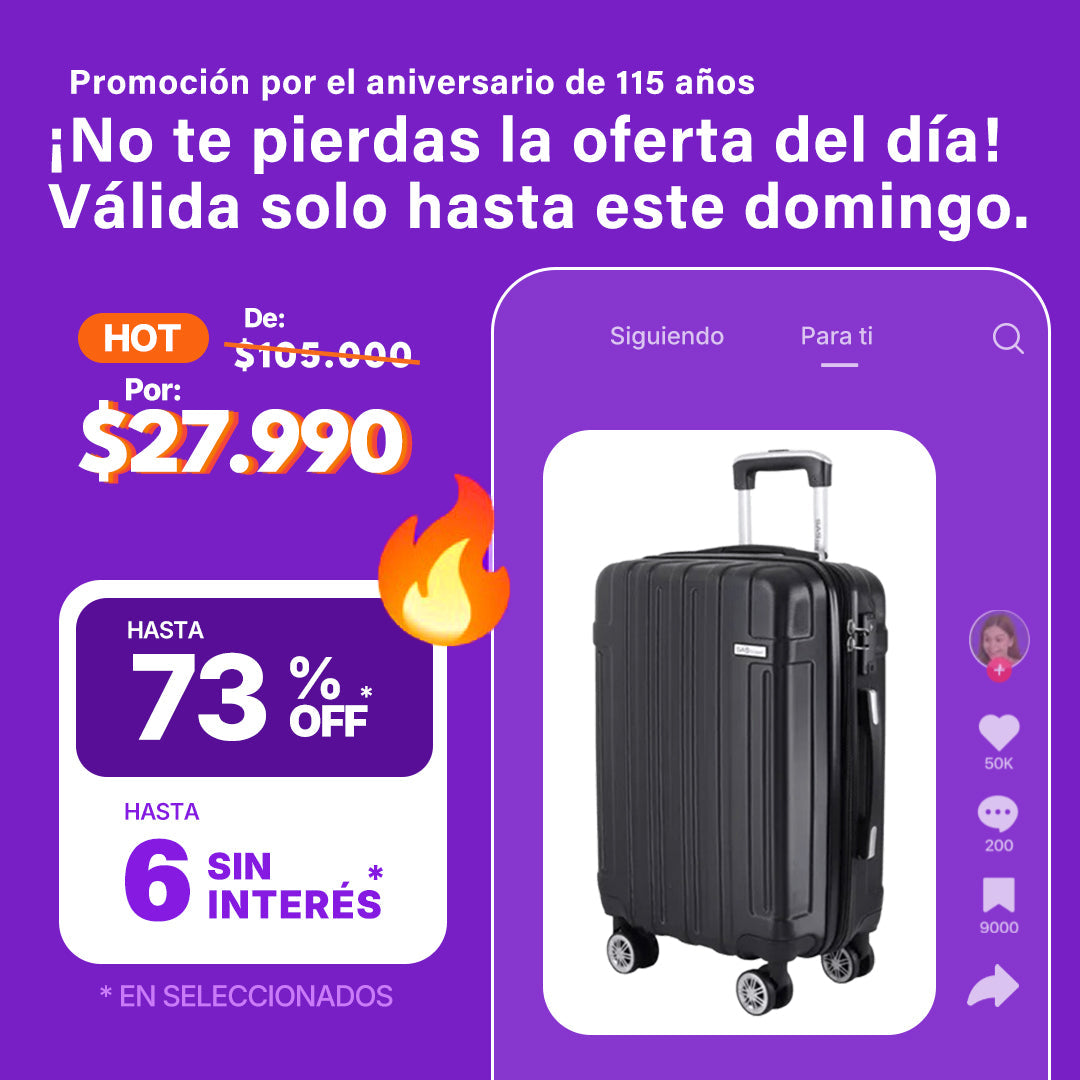 Valijas Valija Mediana Valijas De Viaje Rígida Valijas Medianas Maletas Para Viaje Avion Reforzada Liviana 4 Ruedas 360