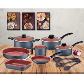 Batería de Cocina Tramontina Turim 10 Piezas 20298/614 Negro