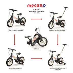 Bicicleta Camicleta Guiador Plegable 3 en 1 Love 072 Negro