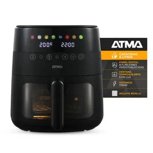 Freidora de Aire ATMA con Visor FR246ABP 6Lts Negro