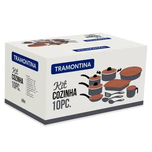 Batería de Cocina Tramontina Turim 10 Piezas 20298/614 Negro