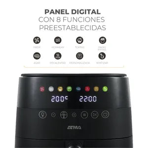 Freidora de Aire ATMA con Visor FR246ABP 6Lts Negro