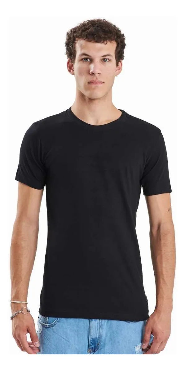 Pack X3 Remeras Básicas Slim El Don Hombre Algodón