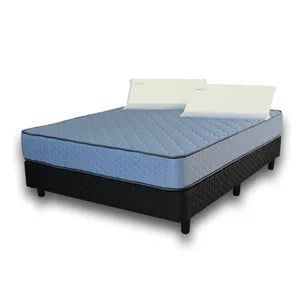 Conjunto Colchón de Espuma y Sommier Room 2 Plazas + 2 Almohadas