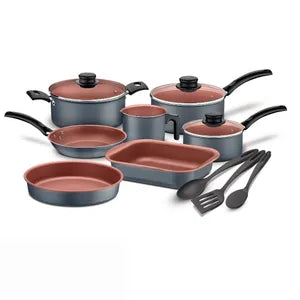 Batería de Cocina Tramontina Turim 10 Piezas 20298/614 Negro