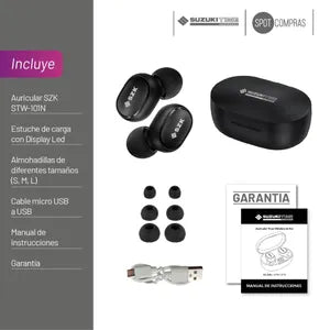 Auriculares Suzuki TWS Negro